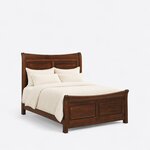 Amish Malune Bevel Panel Sleigh Bed