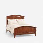 Amish Perlane Hardwood Arched Panel Bed