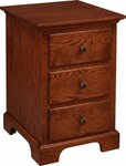 Amish Solid Wood Sonora 3-Drawer Nightstand