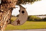 Amish Rustic Moon Garden Bird House