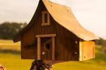 Amish Rustic Barn-Style Bird House - Medium