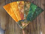 Hot Pad Quilted Fan Pattern with Batik Fabrics