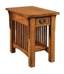 Amish Solid Wood Brock Mission End Table - Choose Size