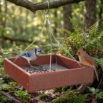 Amish Made Recycled Poly Small Platform Tray Hanging Bird Feeder