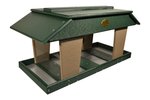 Poly Post Mount Double Deluxe Tray Bird Feeder