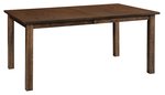 Amish Solid Wood Midwest Leg Dining Table Shown in Oak with Charwood Stain
