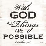 With God All Things Are Possible Scripture Plaque