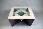 Solitaire Glass Top Coffee Table