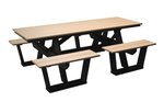 Seaside Poly 6 Foot Split Bench Picnic Table