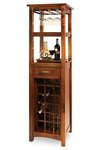 Amish Ascot Wine Storage Cabinet Tower