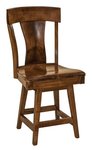 Amish Bridgeport Curved Back Splat Counter and Bar Stool with Swivel