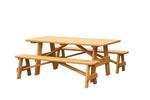 Amish Pine Wood Outdoor Three Piece Dining Set