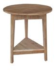 Rustic Barn Wood Round Shaker End Table