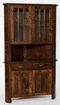Amish Danbury Modern Farmhouse Corner Hutch Cabinet