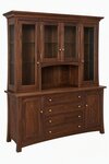 Amish Geneva Transitional Buffet and Hutch Cabinet - Choose Size