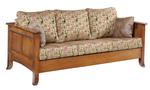 Amish Cranberry Wood Frame Custom Sofa