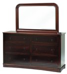 Hyde Park Six Drawer Dresser with Optional Mirror