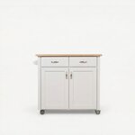 Rolling Utility Drop Leaf Kitchen Island