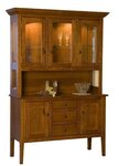 Amish Fairfax Leg Buffet and Hutch Cabinet