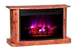 Rustic Cedar Electric Fireplace