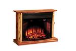 Rustic Knotty Pine Fireplace