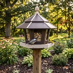 Amish Made Poly Lumber 3-Compartment Gazebo Bird Feeder