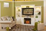 Park Lane Electric Fireplace Entertainment Center with Optional Bookcases
