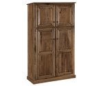 Amish Solid Wood Traditional 4-Door Tall Pantry Cabinet