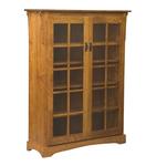 Amish Craftsman Mission Bookcase with Glass Doors