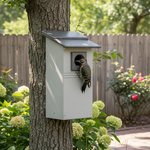 Amish Woodpecker Flicker Bird House Nesting Box - Made With Poly Lumber