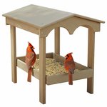 Amish Crafted Poly Ground Tray Bird Feeder with Roof