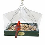 Amish Poly Lumber Hanging Tray Bird Feeder with Cover