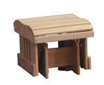 Cypress Wood Gliding Ottoman