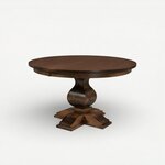 Amish Handcrafted Abigail Farmhouse Style Single Pedestal Dining Table