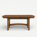 Amish Handcrafted Solid Wood Baltimore Mission Trestle Dining Table