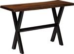Live Edge Sofa Table with Wood X Base