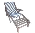 Folding Poly Adirondack Sling Chair with Built In Footrest