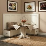 Amish Woodall Modern Kitchen Nook Dining Set - 3 Piece Set