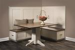 Amish Woodall Modern Kitchen Nook Dining Set - 3 Piece Set