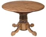 Wormy Maple Round Pedestal Table