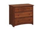 Pine Wood Shaker Large Three Drawer Night Stand