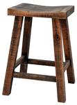 Ruff Sawn Muskoka Saddle Stool