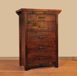 Ruff Sawn Rustic Aldora Five Drawer Chest of Drawer