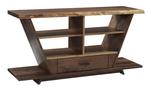 Junction Contemporary Walnut TV Stand with Live Edge Top