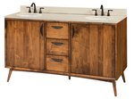 Amish Mid-Century Modern Bathroom Vanity Base Only