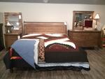 In Stock Oak Wood Sleigh Bedroom Set