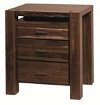 Live Edge Three Drawer Nightstand