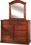 Amish Marcelle High Dresser with Optional Mirror