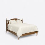 Amish Grosbeak Turned Post Bed with Low Footboard