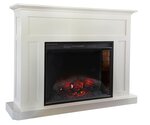 Amish 59" Solid Wood Wall Mantel with Electric Fireplace Insert